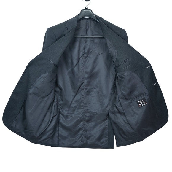 Jos A Bank 40L Gray Wool Two Button Suit Blazer & Pants Set Signature Collection - Picture 3 of 16